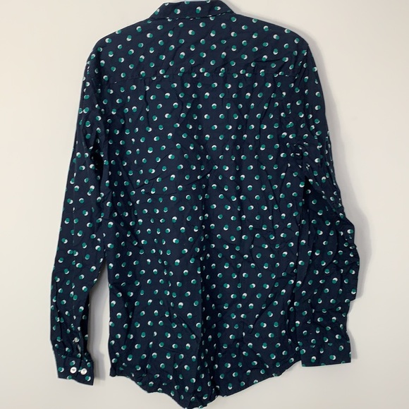 Men’s Minimum Green and white polkadot dress shirt - Picture 8 of 8